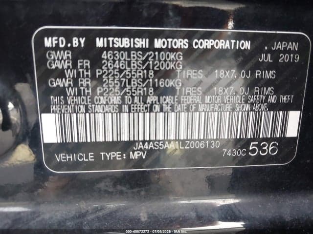 2020 MITSUBISHI ECLIPSE CROSS SE 1.5T 9