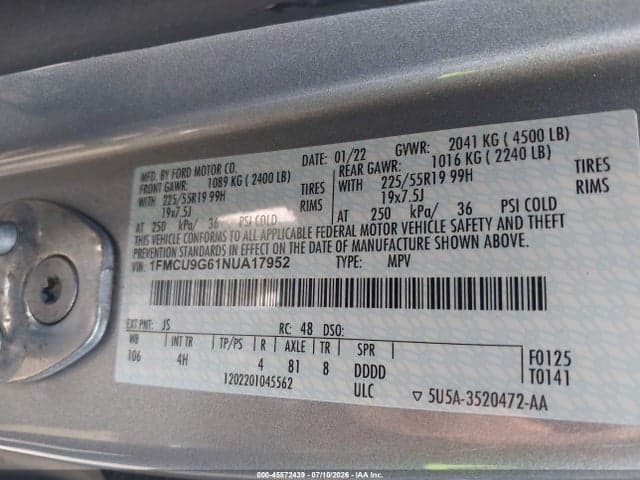2022 FORD ESCAPE SE 9