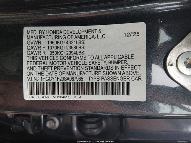 2025 HONDA ACCORD LX 9