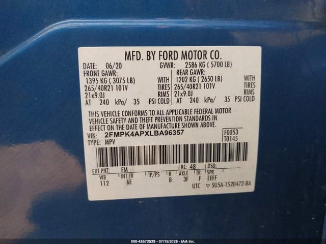 2020 FORD EDGE ST 9