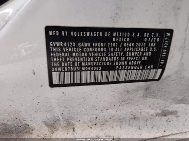 2020 VOLKSWAGEN JETTA 1.4T R-LINE/1.4T S/1.4T SE 9