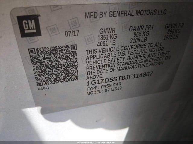 2018 CHEVROLET MALIBU LT 9