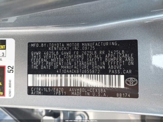 2026 TOYOTA CAMRY SE 9