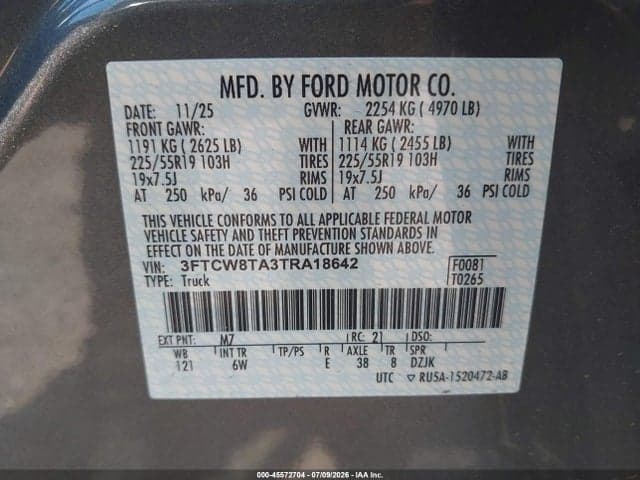 2026 FORD MAVERICK LOBO STANDARD 9