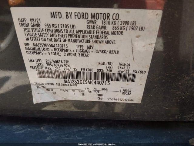 2021 FORD ECOSPORT SE 9