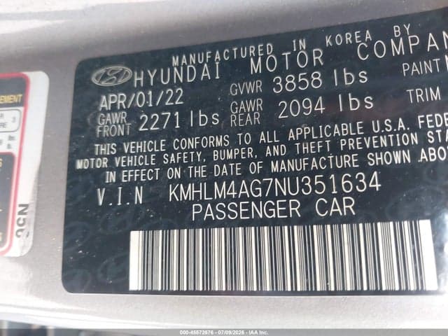 2022 HYUNDAI ELANTRA SEL 9