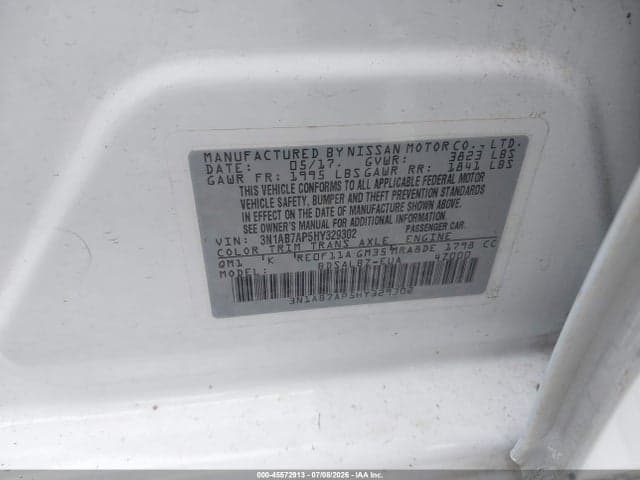 2017 NISSAN SENTRA S 9