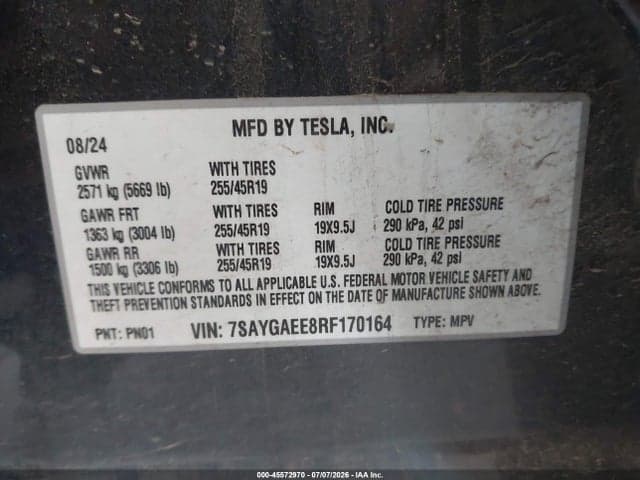 2024 TESLA MODEL Y LONG RANGE DUAL MOTOR ALL-WHEEL DRIVE 9