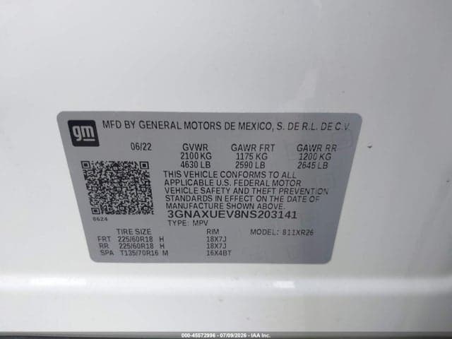2022 CHEVROLET EQUINOX AWD LT 9