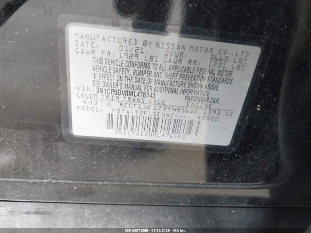 2021 NISSAN KICKS SR XTRONIC CVT 9