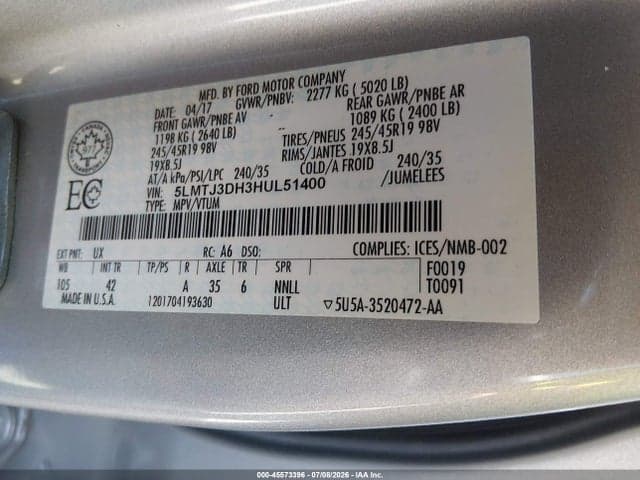 2017 LINCOLN MKC RESERVE 9