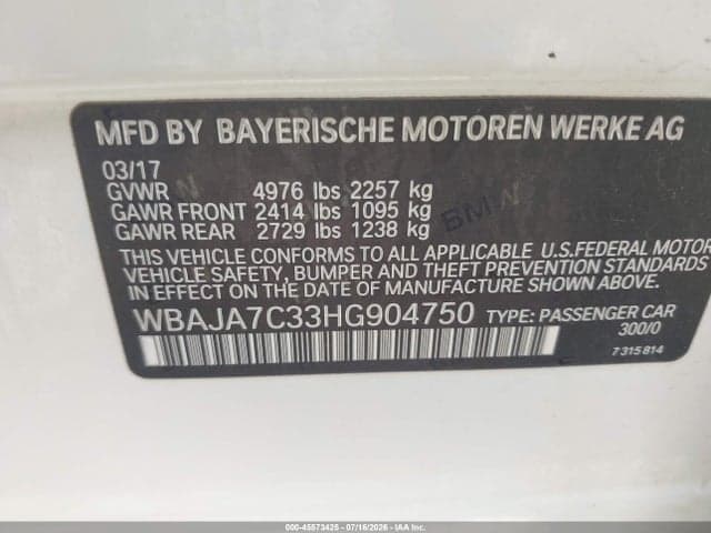 2017 BMW 530I XDRIVE 9
