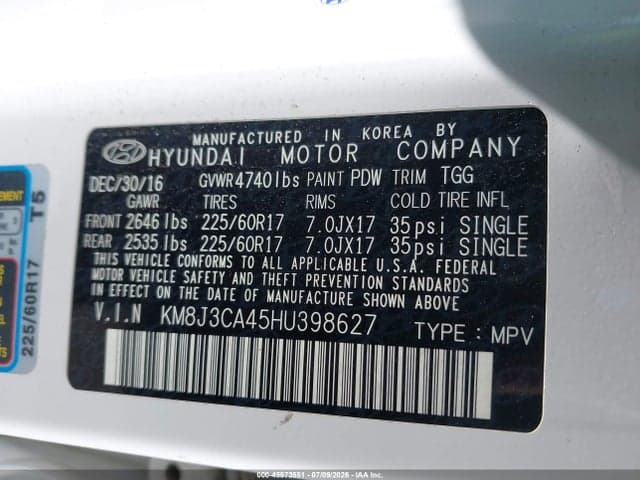 2017 HYUNDAI TUCSON SE 9