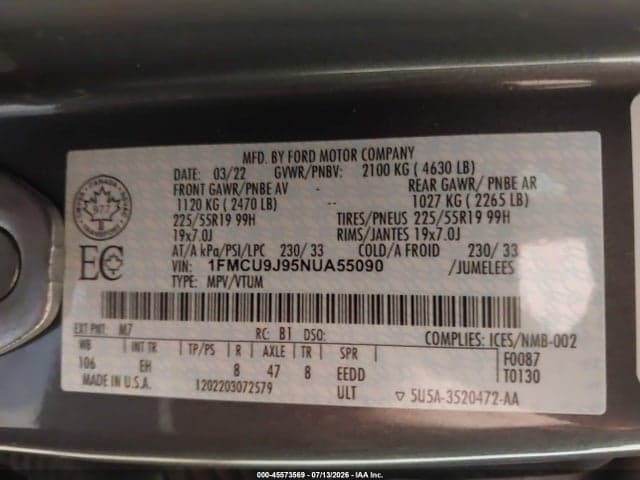2022 FORD ESCAPE TITANIUM 9