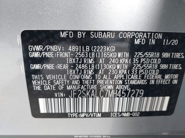 2021 SUBARU FORESTER SPORT 9