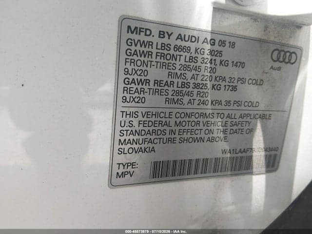 2018 AUDI Q7 3.0T PREMIUM 9