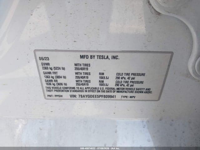 2023 TESLA MODEL Y AWD/LONG RANGE DUAL MOTOR ALL-WHEEL DRIVE 9
