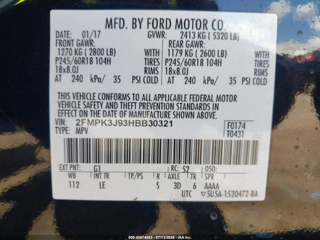 2017 FORD EDGE SEL 9