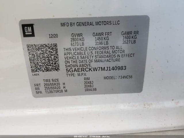 2021 BUICK ENCLAVE FWD PREMIUM 9