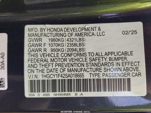 2025 HONDA ACCORD SE 9