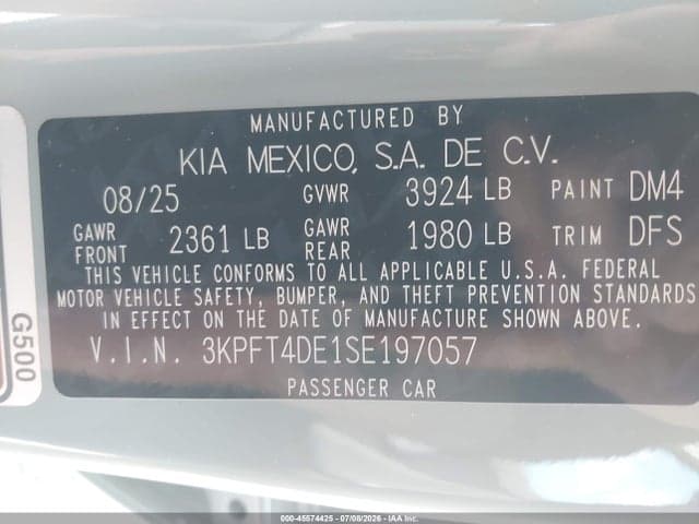 2025 KIA K4 LXS 9