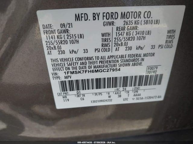 2021 FORD EXPLORER LIMITED 9