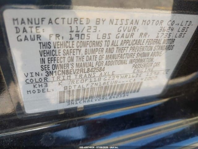 2024 NISSAN VERSA 1.6 SV 9