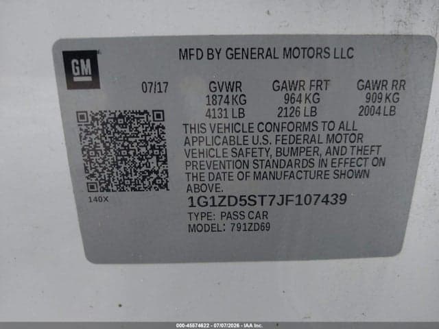 2018 CHEVROLET MALIBU LT 9