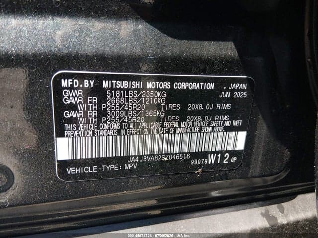 2025 MITSUBISHI OUTLANDER SE 2.5 2WD 9