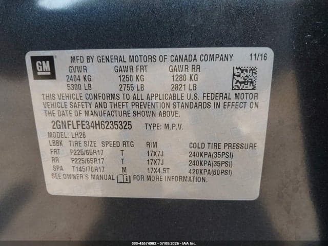 2017 CHEVROLET EQUINOX LT 9