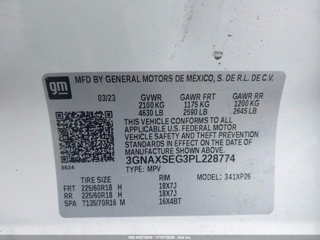 2023 CHEVROLET EQUINOX AWD LS 9