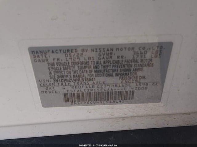 2022 NISSAN KICKS SV XTRONIC CVT 9