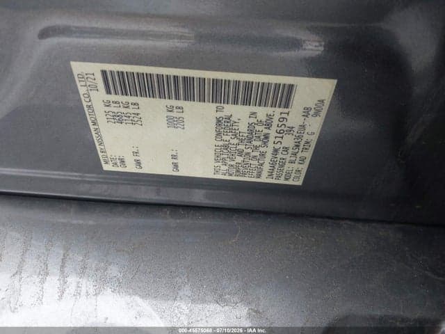 2021 NISSAN MAXIMA SR XTRONIC CVT 9