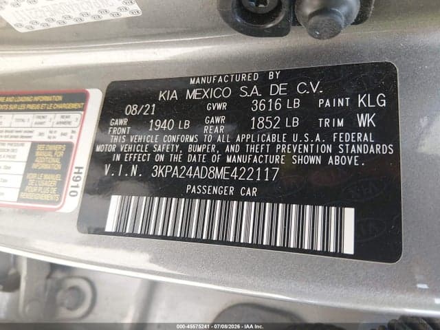 2021 KIA RIO S 9