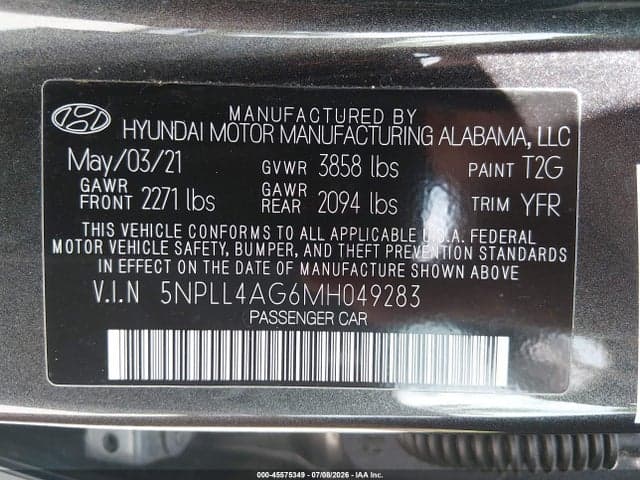 2021 HYUNDAI ELANTRA SE 9