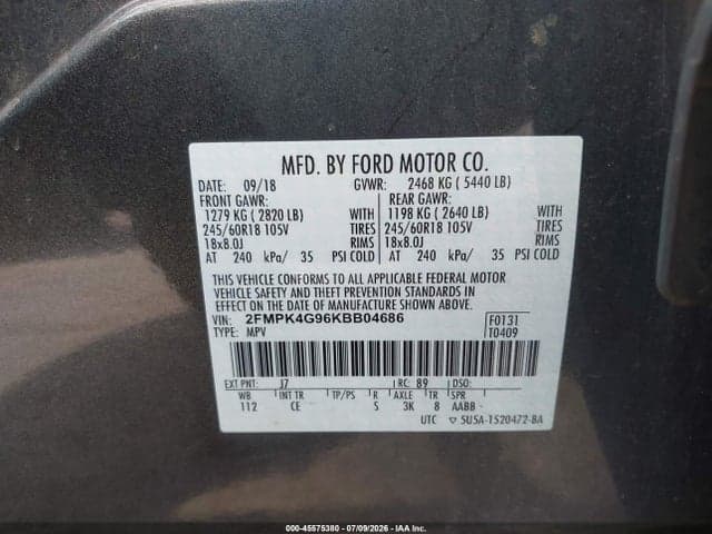 2019 FORD EDGE SE 9