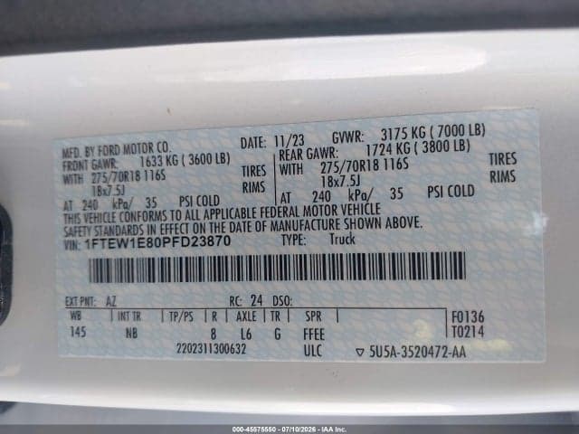 2023 FORD F-150 TREMOR 9