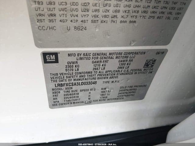 2020 BUICK ENVISION FWD ESSENCE 9