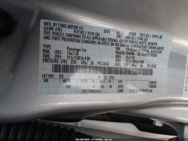 2017 FORD FOCUS SE 9