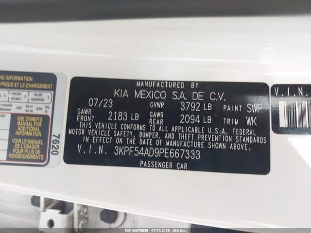 2023 KIA FORTE GT-LINE 9