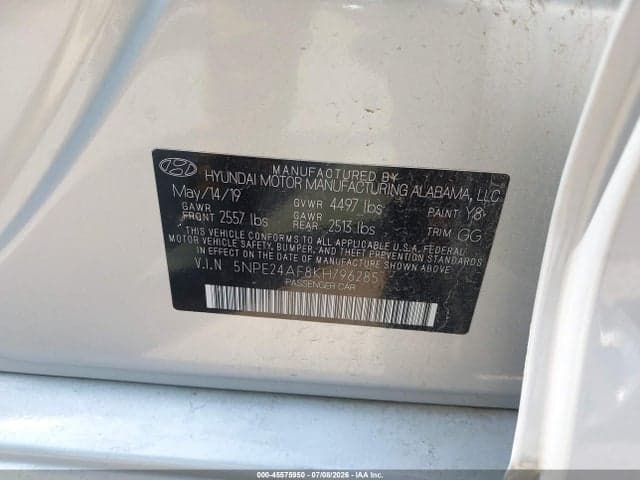 2019 HYUNDAI SONATA SE 9