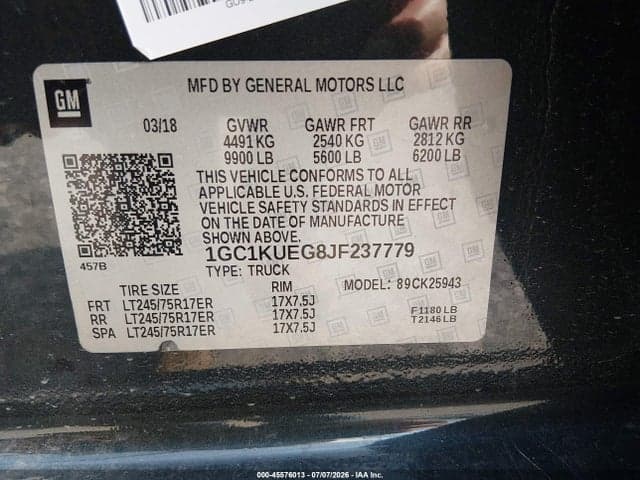 2018 CHEVROLET SILVERADO 2500HD WT 9