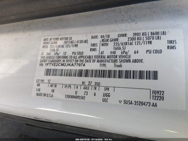 2018 FORD TRANSIT-150 9
