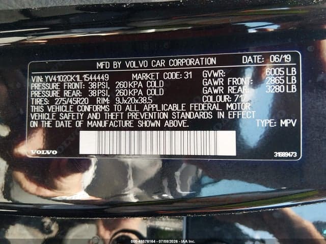 2020 VOLVO XC90 T5 MOMENTUM 7 PASSENGER 9