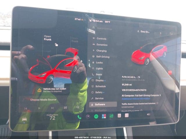 2019 TESLA MODEL 3 LONG RANGE/MID RANGE/STANDARD RANGE/STANDARD RANGE PLUS 7