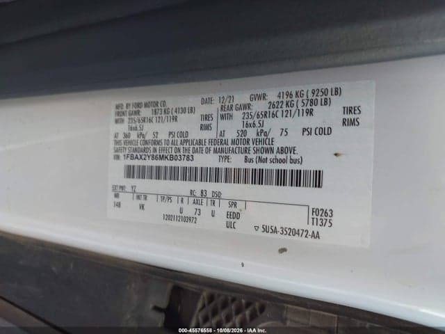 2021 FORD TRANSIT-350 PASSENGER VAN XL 9