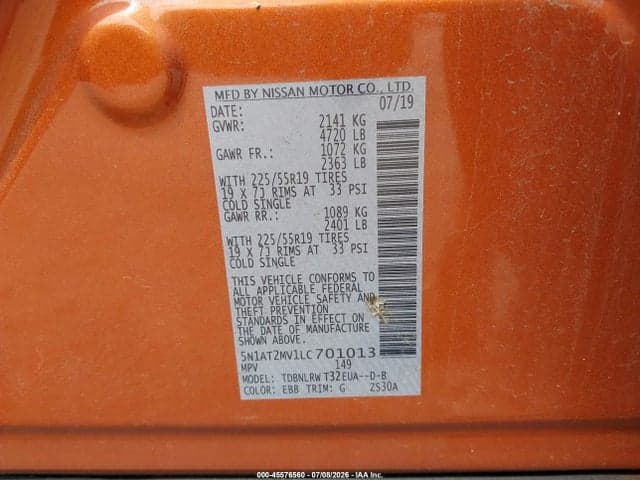 2020 NISSAN ROGUE SL INTELLIGENT AWD 9