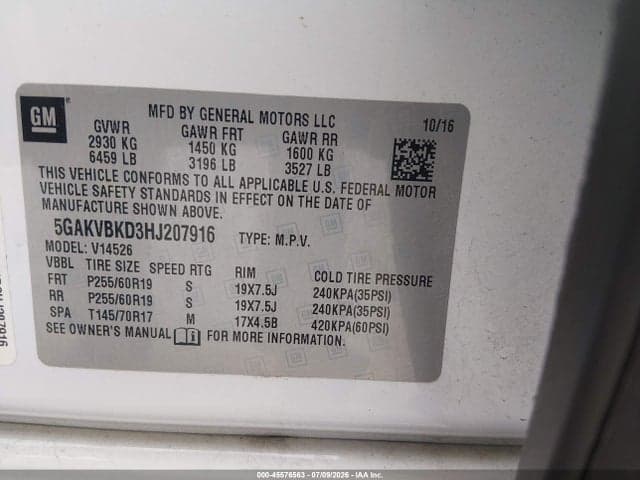 2017 BUICK ENCLAVE LEATHER 9