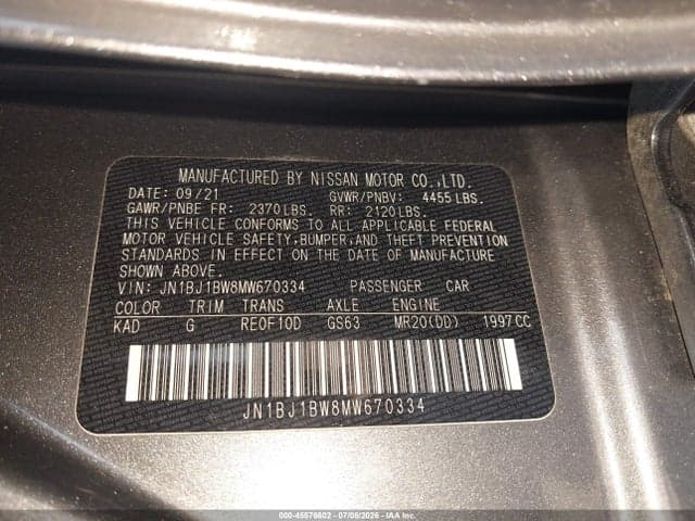 2021 NISSAN ROGUE SPORT SV AWD XTRONIC CVT 9