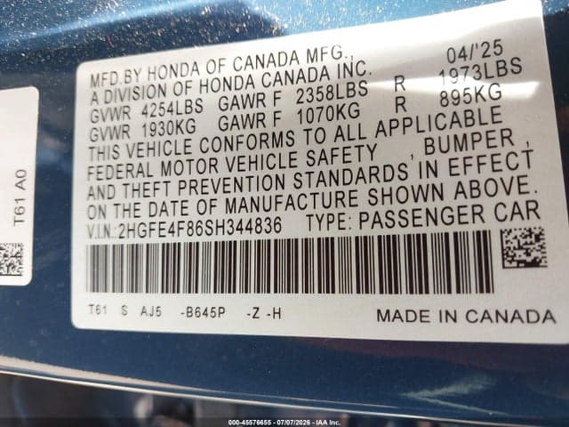 2025 HONDA CIVIC HYBRID SPORT/SPORT TOURING 9